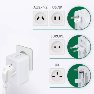 TOREBU - ADAPTATEUR UNIVERSEL DE VOYAGE - BLANC 7