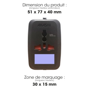 TOREBU - ADAPTATEUR UNIVERSEL DE VOYAGE - NOIR 2