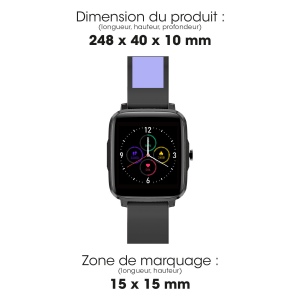 OTCHI - MONTRE CONNECTEE NOIRE AVEC UN ECRAN TACTILE 1,85" 2