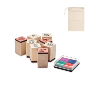 Set de 8 tampons  en bois - STAMPIE