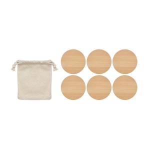 Lot de 6 sous-verres en bambou - BAYIN SET 3