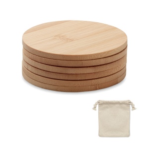 Lot de 6 sous-verres en bambou - BAYIN SET 2
