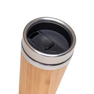 PIETRO. Tasse de voyage 500mL en babou et acier inox 7