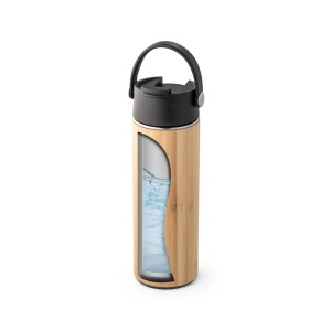 LAVER. Bouteille thermos 440mL en bambou, acier inox et PP 9