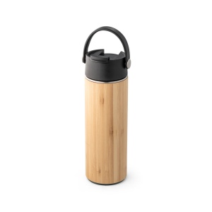 LAVER. Bouteille thermos 440mL en bambou, acier inox et PP 2