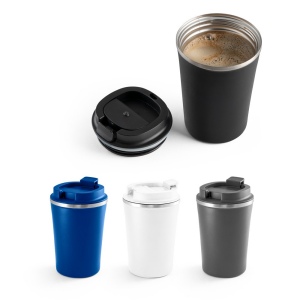 PHELPS. Tasse de voyage 470mL en acier inox et PP