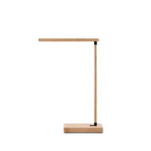 MOREY. Lampe de bureau pliante avec chargeur sans fil ultrarapide de 15 W en bambou 6