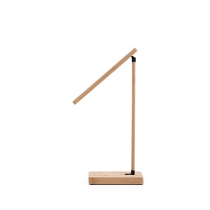 MOREY. Lampe de bureau pliante avec chargeur sans fil ultrarapide de 15 W en bambou 8