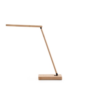 MOREY. Lampe de bureau pliante avec chargeur sans fil ultrarapide de 15 W en bambou 9