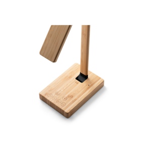 MOREY. Lampe de bureau pliante avec chargeur sans fil ultrarapide de 15 W en bambou 11