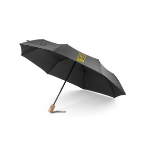 RIVER. Parapluie pliable en polyester recyclé (100% rPET) 190T pongé à ouverture et fermeture automatiques 5