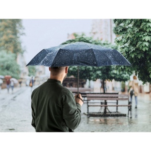 CIMONE. Parapluie pliable en polyester recyclé (100% rPET) pongé 190T avec ouverture automatique 6