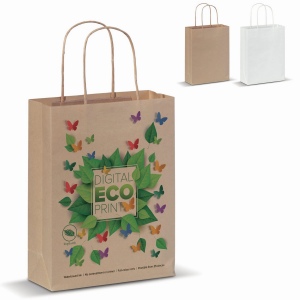 Sac papier anses torsadées 90g/m² 18x8x22cm