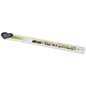 Règle Tait de 30 cm en plastique recyclé en forme de cœur 2