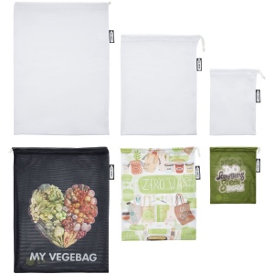 Ensemble de 3 sacs à légumes Rob en PET recyclé avec sublimation 8