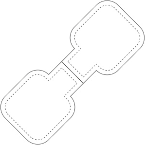 Aimant carré  réfléchissant en TPU M-10 RFX™ 7