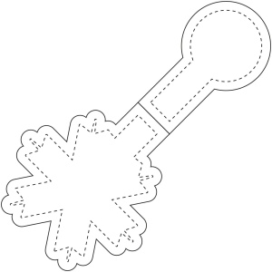 Aimant réfléchissant en TPU en forme de flocon de neige M-10 RFX™ 7