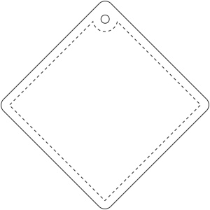 Petite attache réfléchissante en forme de diamant en PVC H-09 RFX™ 8