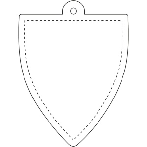 Attache réfléchissante en TPU en forme de badge H-12 RFX™ 8
