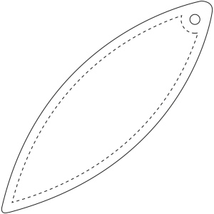 Attache réfléchissante en PVC en forme d'ellipse H-12 RFX™ 9
