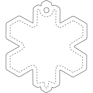 Attache réfléchissante RFX™ en TPU en forme de flocon de neige 9