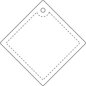 Attache réfléchissante en PVC en forme de diamant H-20 RFX™, grand modèle 9