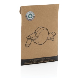 Câble Ontario 6-en-1 rétractable en plastique recyclé RCS 11