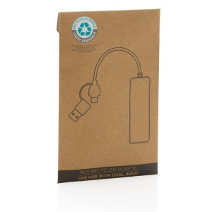 Hub avec double entrée en plastique recyclé RCS 7