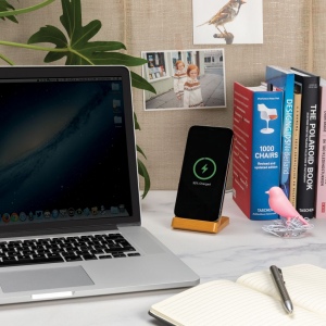 Support téléphone à induction 5W en bambou 6