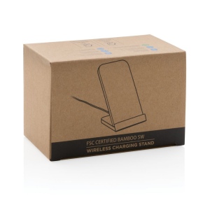 Support téléphone à induction 5W en bambou 8