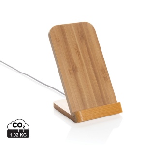 Support téléphone à induction 5W en bambou 2