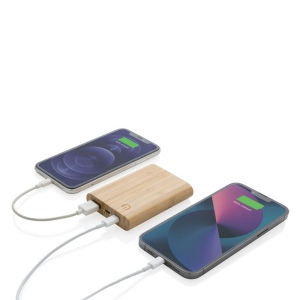 Batterie de secours 5000 mAh en bambou 5
