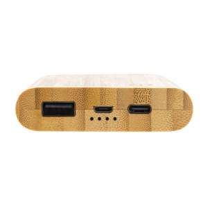 Batterie de secours 5000 mAh en bambou 7
