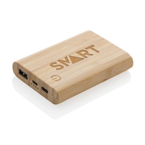 Batterie de secours 5000 mAh en bambou 8