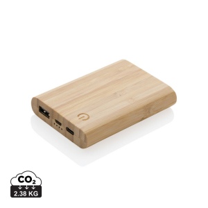 Batterie de secours 5000 mAh en bambou 2