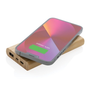 Powerbank 8000 mAh avec induction 5W en bambou 4