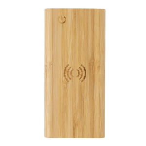 Powerbank 8000 mAh avec induction 5W en bambou 6