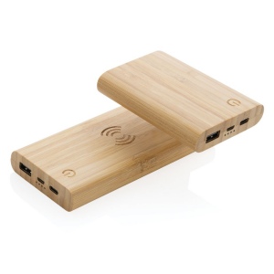 Powerbank 8000 mAh avec induction 5W en bambou 9