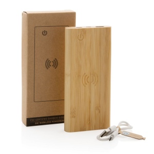 Powerbank 8000 mAh avec induction 5W en bambou 11