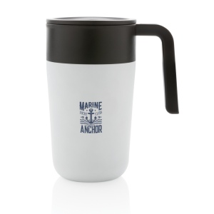 Tasse en acier inoxydable et PP recyclé GRS avec poignée 13