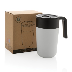 Tasse en acier inoxydable et PP recyclé GRS avec poignée 4