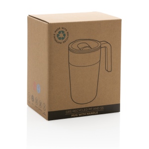 Tasse en acier inoxydable et PP recyclé GRS avec poignée 5