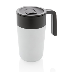 Tasse en acier inoxydable et PP recyclé GRS avec poignée 11
