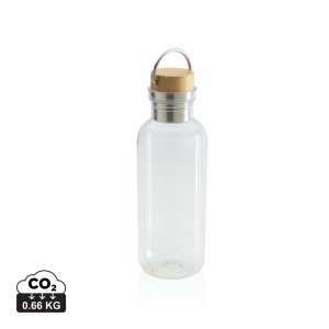 Bouteille 680ml en rPET RCS, couvercle en bambou