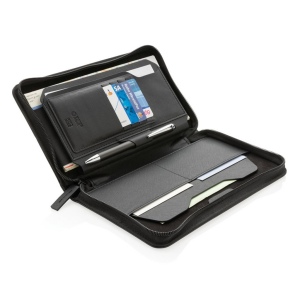 Portefeuille de voyage RFID Swiss Peak Heritage en rPU RCS 7