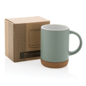 Mug 280ml en céramique avec base en liège 33