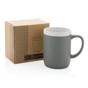 Mug 300ml en céramique avec bord blanc 18