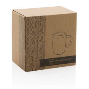 Mug 300ml en céramique avec bord blanc 39