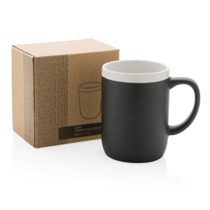 Mug 300ml en céramique avec bord blanc 12