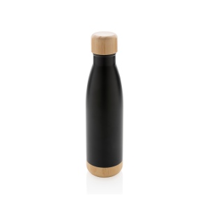 Bouteille isotherme en acier avec finition bambou 5